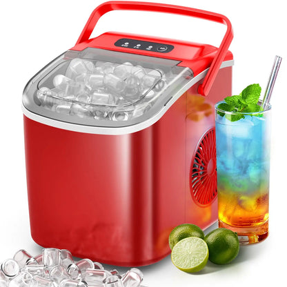 Self-Cleaning Fast Ice Maker 26lbs/Day - 6 Min Bullet Ice