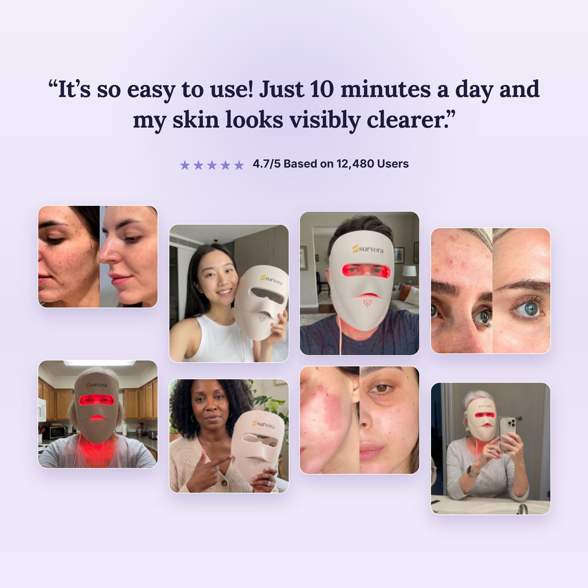 Survora® Halo LED Light Therapy Mask